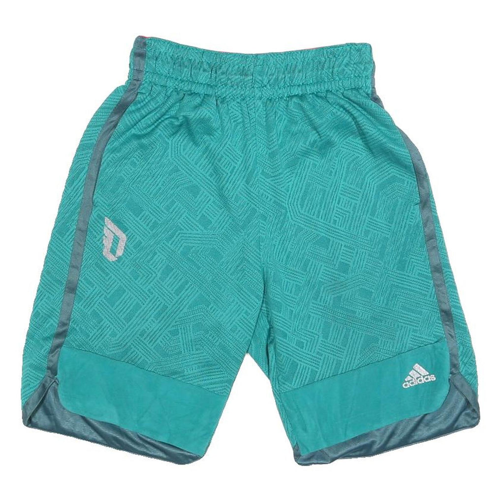 ADIDAS Mens Shorts Turquoise Casual S W24 Cotton Blend Sporty