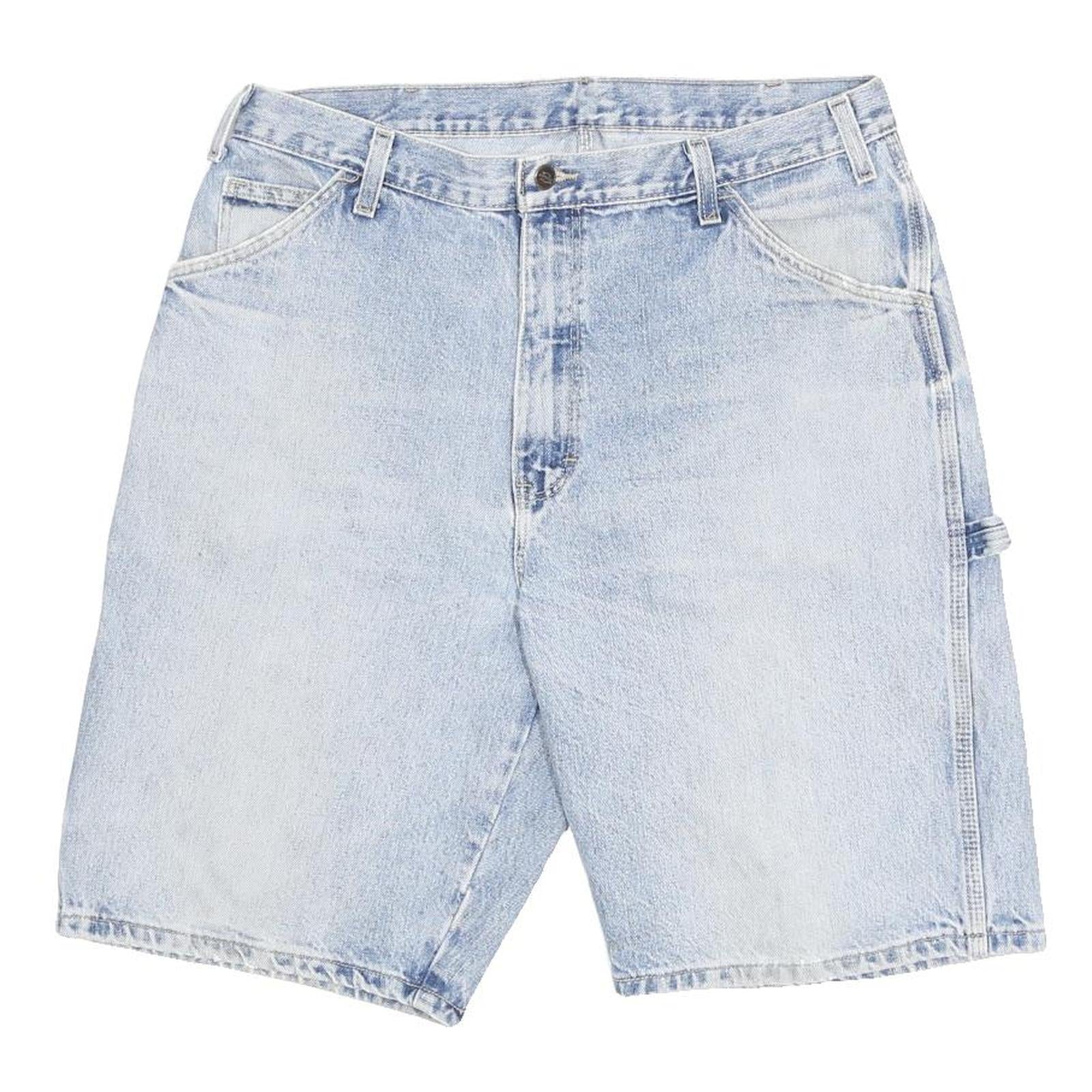 DICKIES Mens Denim Blue Casual Shorts M W36 Cotton Blend Workwear Fit