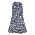 MINT VELVET Womens Blue & White Viscose Day Midi Dress UK 10 Abstract Pattern