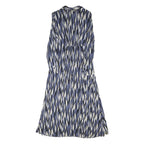 MINT VELVET Womens Blue & White Viscose Day Midi Dress UK 10 Abstract Pattern