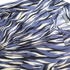 MINT VELVET Womens Blue & White Viscose Day Midi Dress UK 10 Abstract Pattern