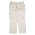 LEE Womens Trousers Cream Relaxed Straight W34 L30