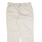 LEE Womens Trousers Cream Relaxed Straight W34 L30