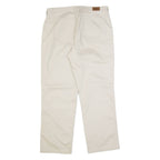 LEE Womens Trousers Cream Relaxed Straight W34 L30