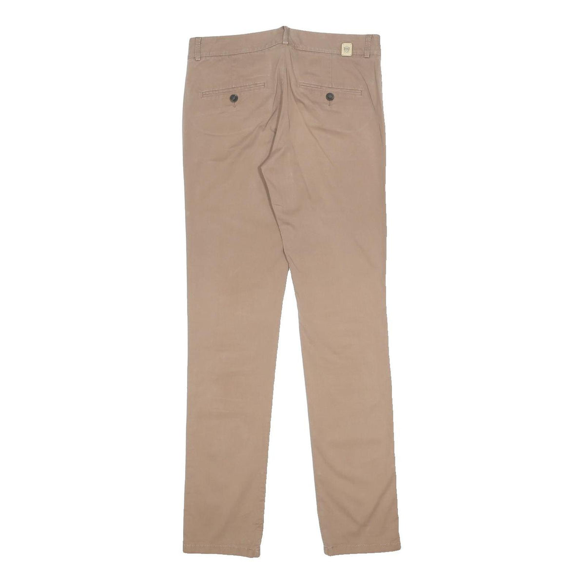 MASSIMO DUTTI Womens Cotton Blend Beige Slim Skinny Trousers W29 L30 Stylish