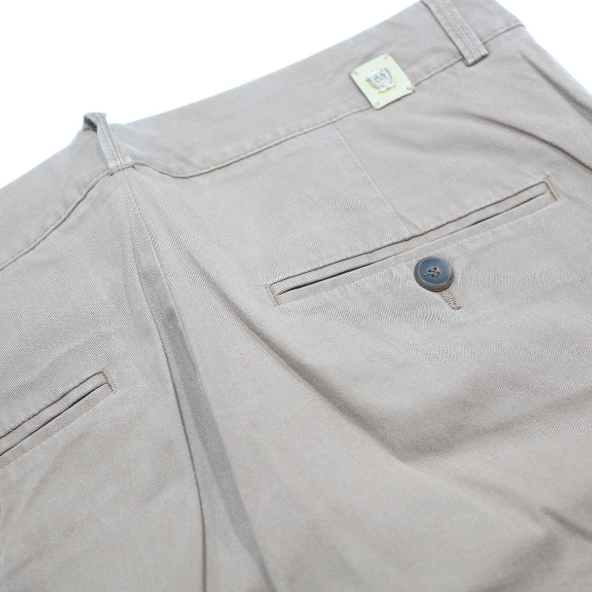 MASSIMO DUTTI Womens Cotton Blend Beige Slim Skinny Trousers W29 L30 Stylish