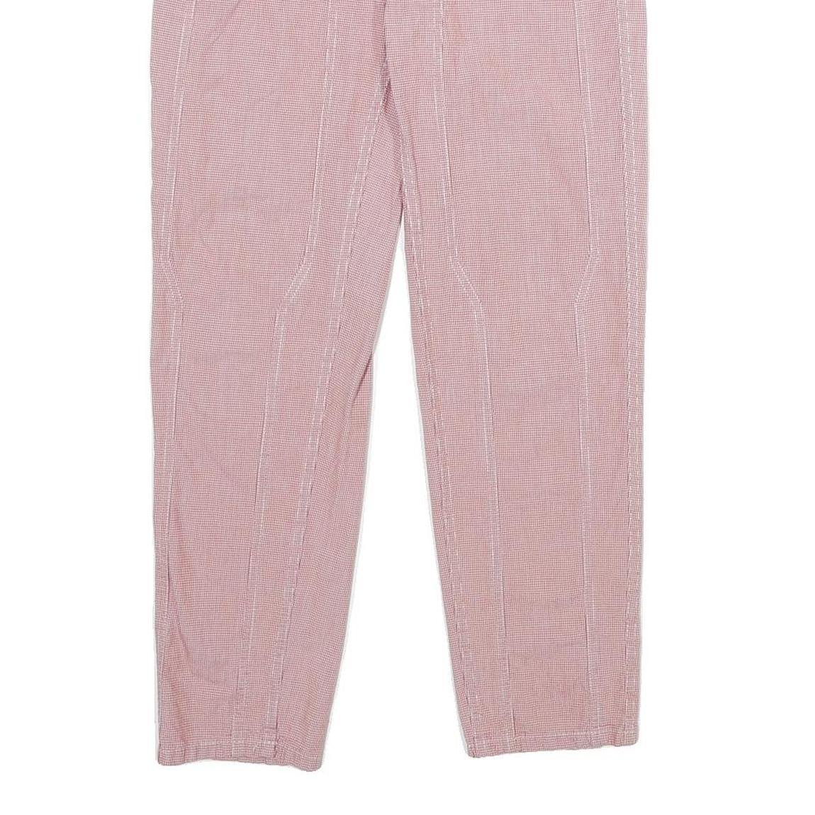 JECKERSON Womens Cotton Blend Pink Regular Straight Trousers W26 L26 Stylish