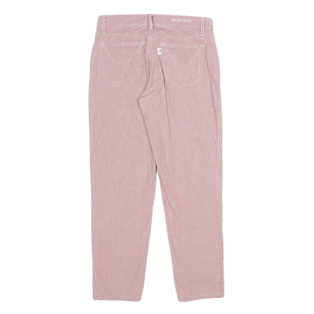 JECKERSON Womens Cotton Blend Pink Regular Straight Trousers W26 L26 Stylish