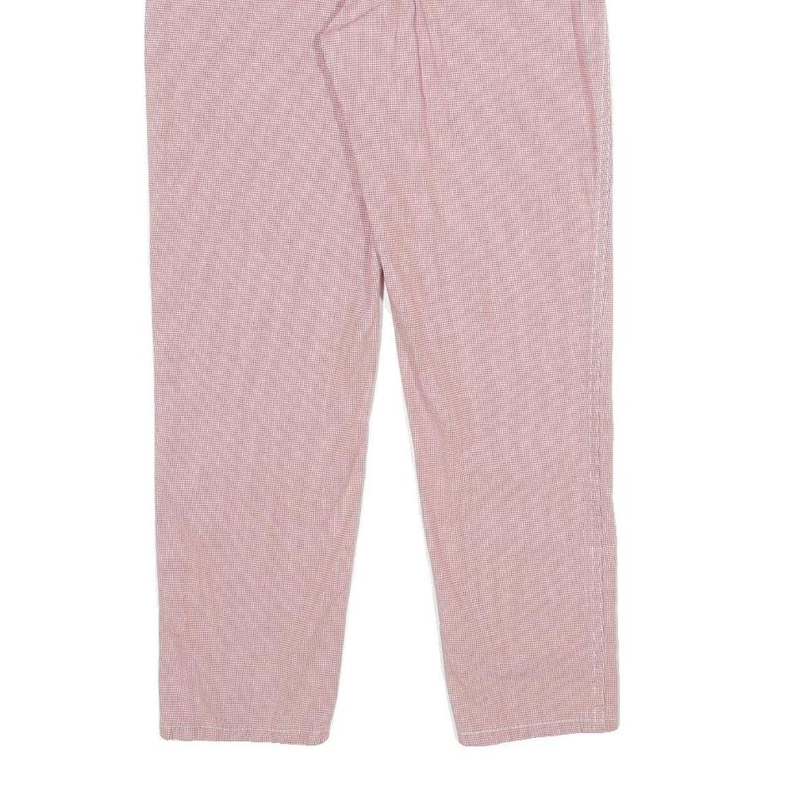 JECKERSON Womens Cotton Blend Pink Regular Straight Trousers W26 L26 Stylish