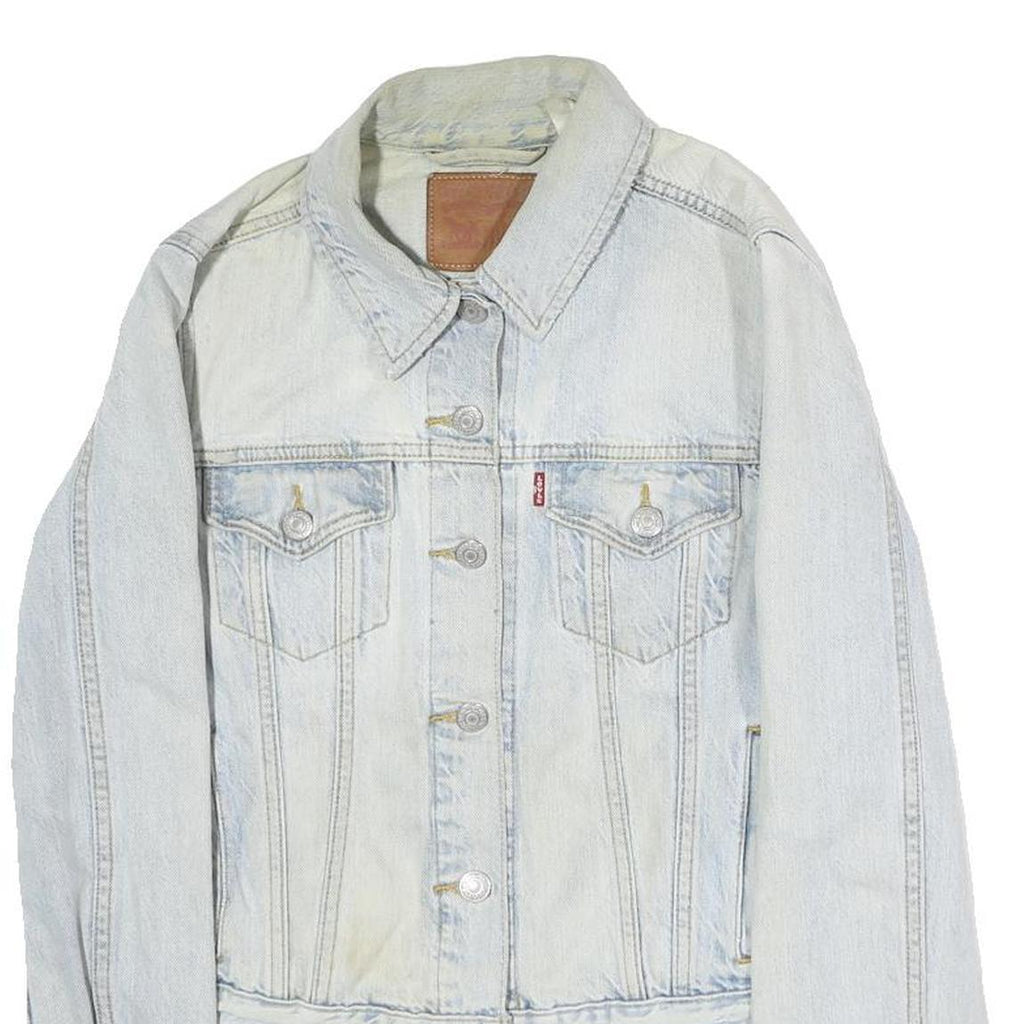 LEVI'S Womens Blue Denim Jacket M Cotton Classic Button Closure Casual