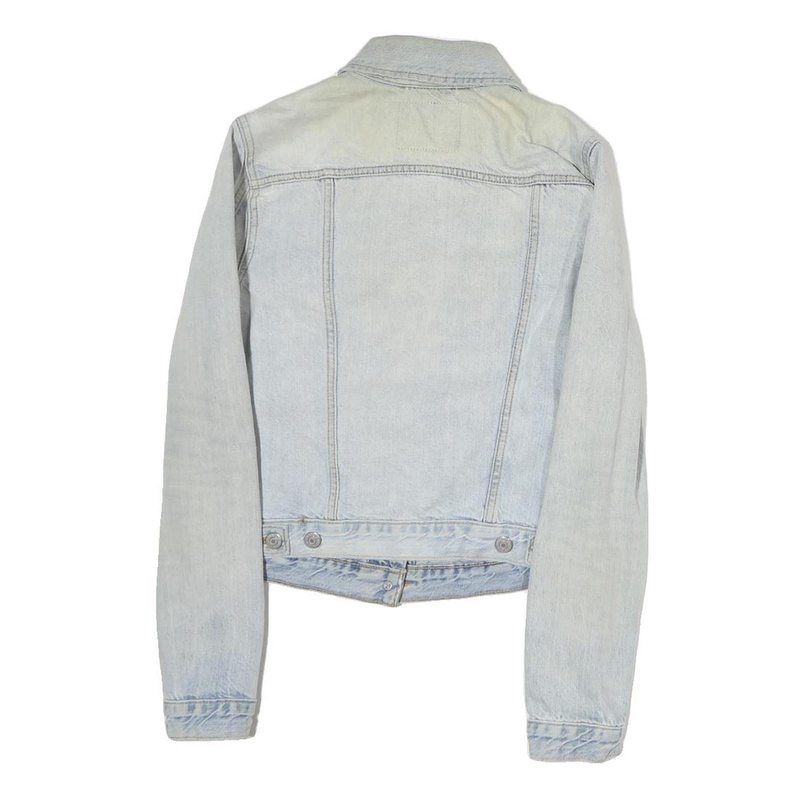 LEVI'S Womens Blue Denim Jacket M Cotton Classic Button Closure Casual