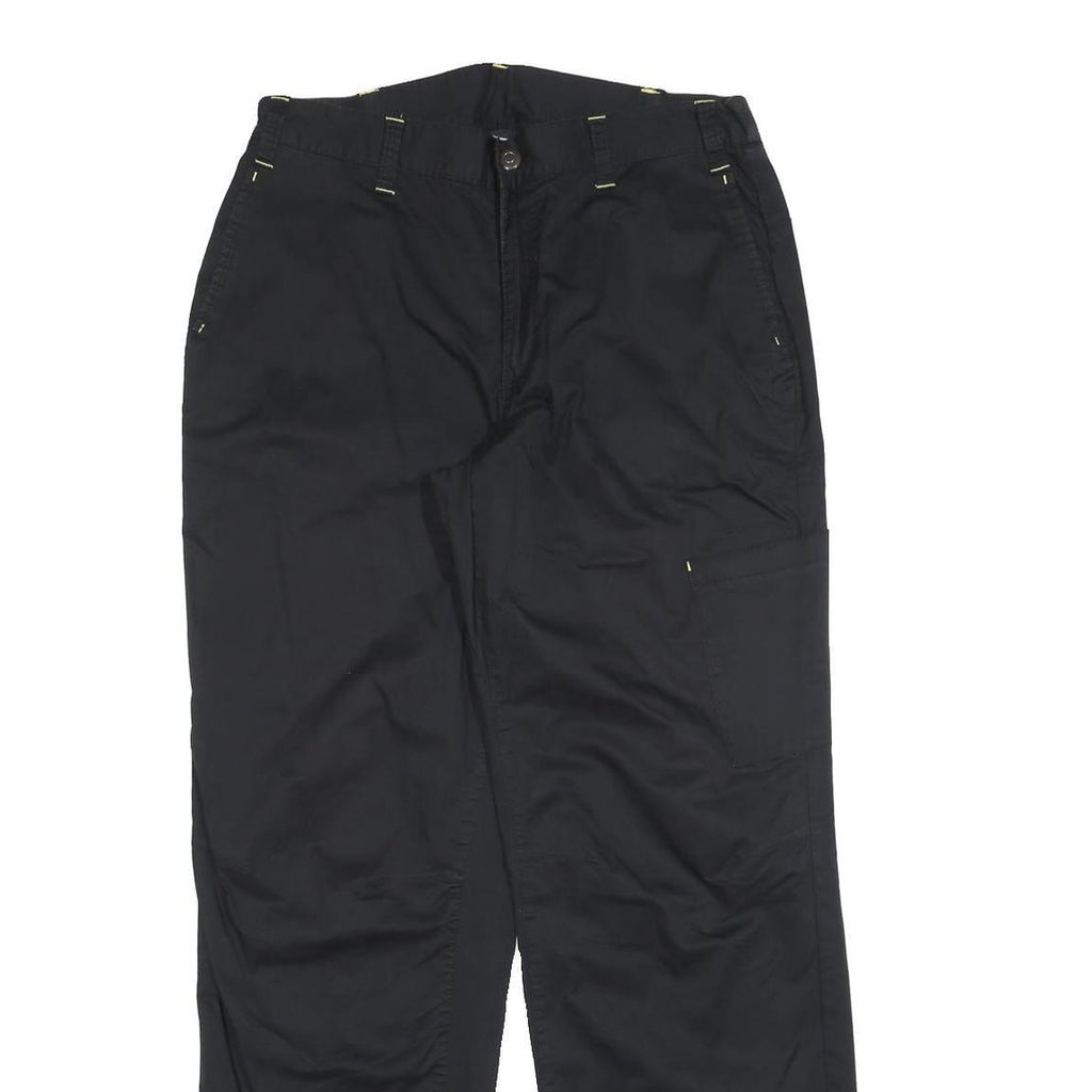 CRANE Womens Polyester Blend Black Relaxed Tapered Trousers W30 L30 Casual