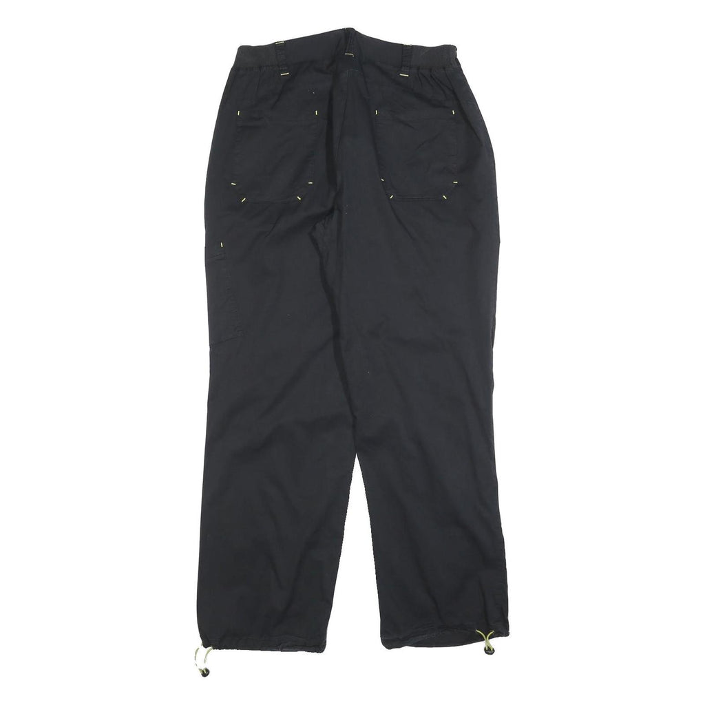 CRANE Womens Polyester Blend Black Relaxed Tapered Trousers W30 L30 Casual