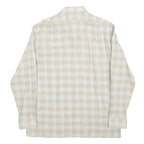 CLAUDE BLANCHARD Mens Beige & Cream Check Shirt M Casual Polyester Blend