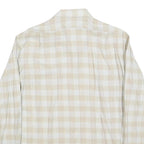 CLAUDE BLANCHARD Mens Beige & Cream Check Shirt M Casual Polyester Blend