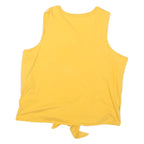 HARD ROCK CAFE Womens Yellow Playa Del Carmen Sleeveless Crew Neck T-Shirt L Tie