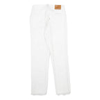 LEVI'S 724 High Rise Straight Womens White Regular Denim Raw W26 L24 Frayed Hem