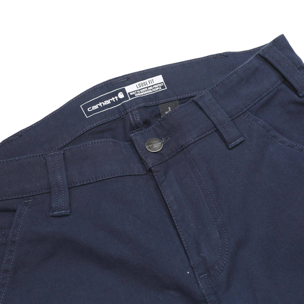 CARHARTT Womens Cotton Blend Navy Loose Straight Trousers W29 L31 Workwear
