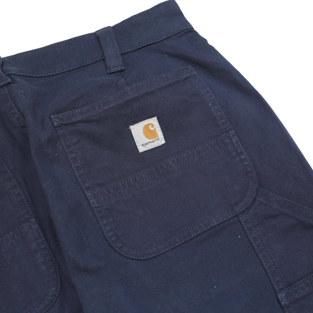CARHARTT Womens Cotton Blend Navy Loose Straight Trousers W29 L31 Workwear