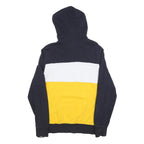 NAPAPIJRI Mens Blue & Yellow Cotton Blend Patterned Pullover Crew Neck Jumper L