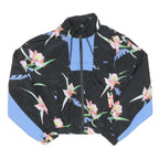 LEVI'S Womens Black & Blue Floral Zip Jacket XS Polyester Casual Sportswear