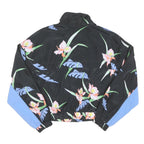 LEVI'S Womens Black & Blue Floral Zip Jacket XS Polyester Casual Sportswear