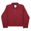 JOULES Womens Red Quilted Jacket UK 14 Polyester Zip Casual Lightweight