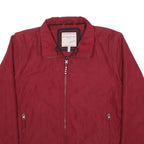 JOULES Womens Red Quilted Jacket UK 14 Polyester Zip Casual Lightweight