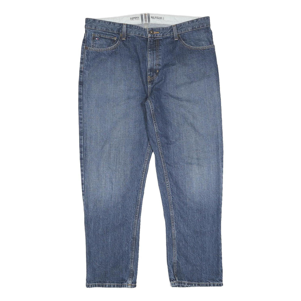 TOMMY HILFIGER Mens Classic Blue Denim Medium Wash W36 L30 Cotton Blend Jeans