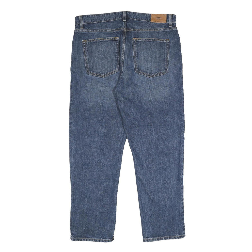 TOMMY HILFIGER Mens Classic Blue Denim Medium Wash W36 L30 Cotton Blend Jeans
