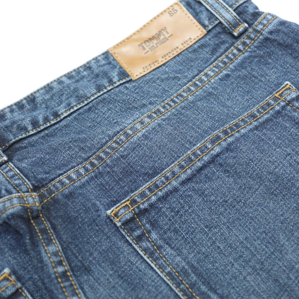 TOMMY HILFIGER Mens Classic Blue Denim Medium Wash W36 L30 Cotton Blend Jeans