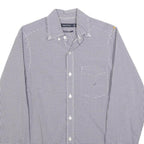 NAUTICA Mens Blue & White Check Shirt XS Button Down Long Sleeve Casual Cotton