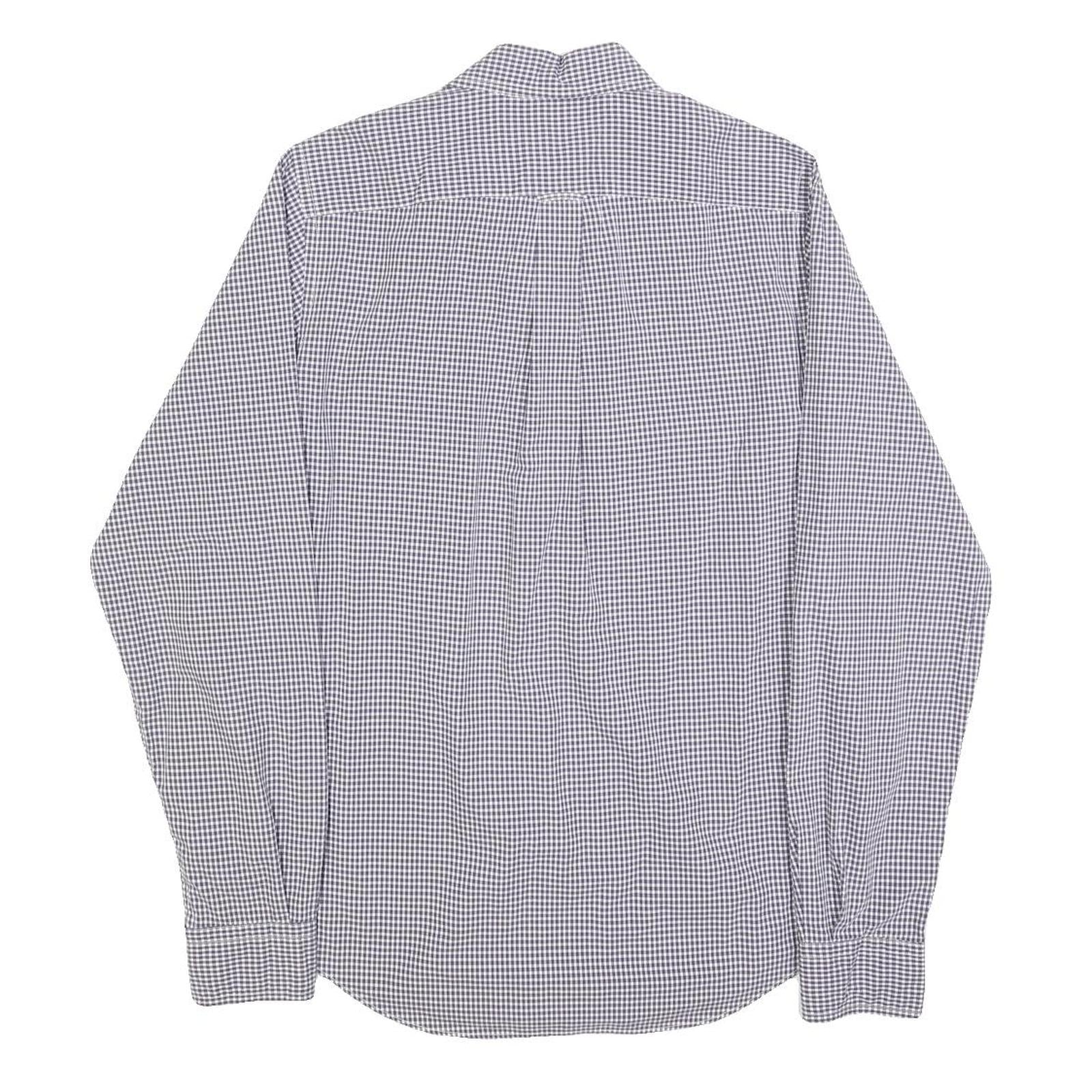 NAUTICA Mens Blue & White Check Shirt XS Button Down Long Sleeve Casual Cotton