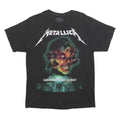 METALLICA Mens Black Graphic T-Shirt L Short Sleeve Crew Neck WorldWired Tour