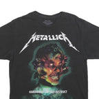 METALLICA Mens Black Graphic T-Shirt L Short Sleeve Crew Neck WorldWired Tour