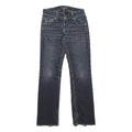 BIG STAR Womens Regular Blue Denim Jeans W28 L31 Distressed Hem Zip Closure