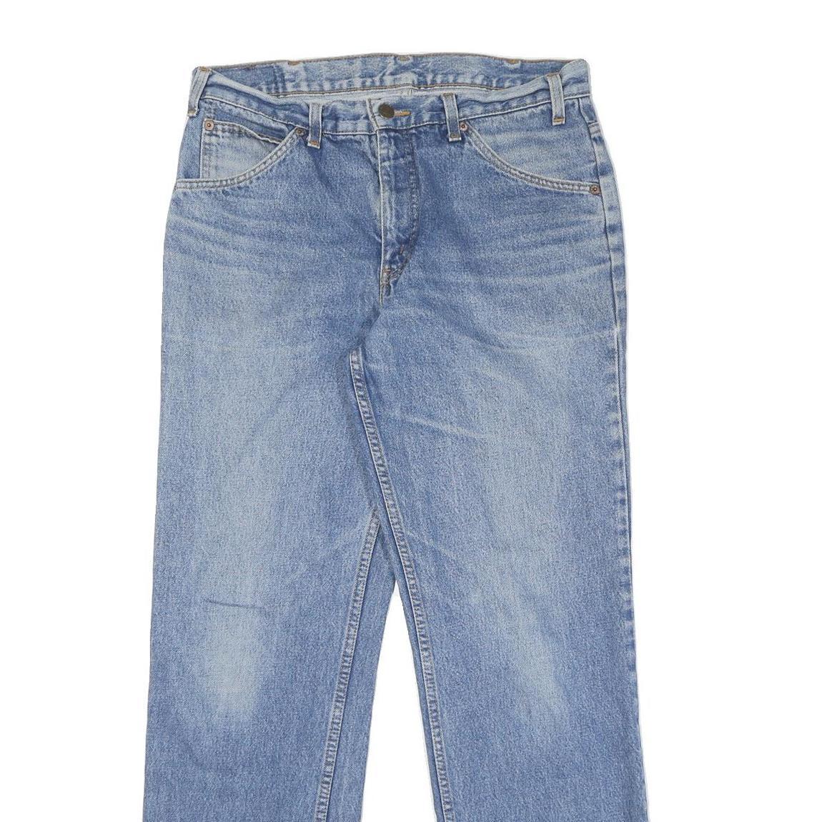 LEVI'S Mens Jeans Blue Regular Straight Denim Light W32 L32 Classic Fit Zip