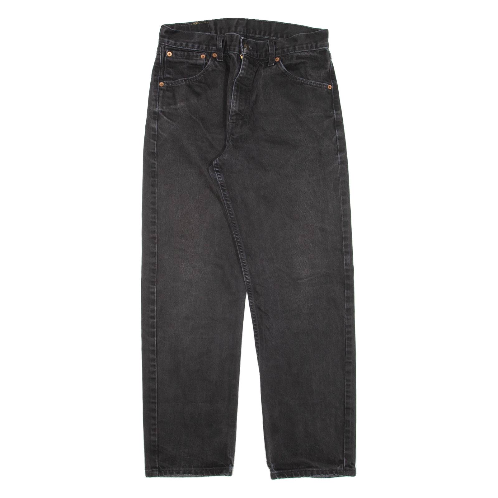 LEVI'S 521 02 Mens Jeans Black Regular Straight W28 L26