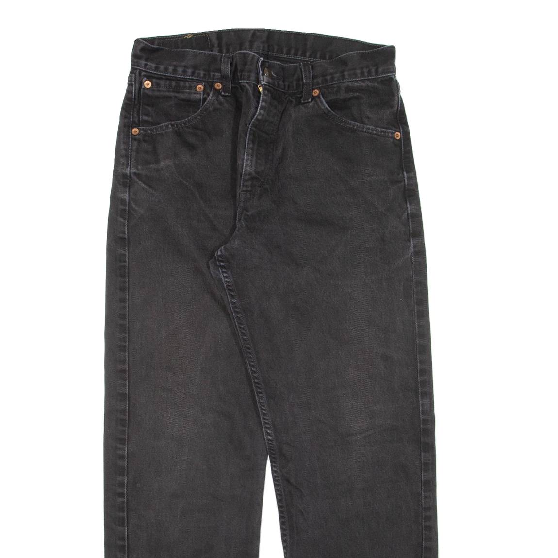LEVI'S 521 02 Mens Jeans Black Regular Straight W28 L26