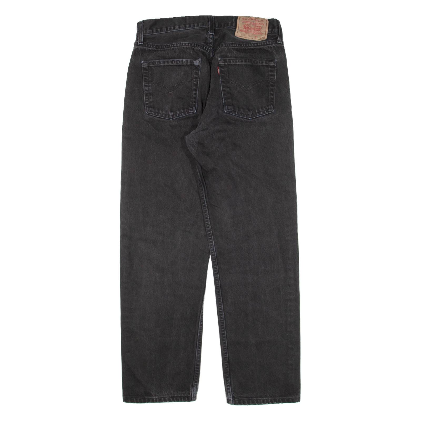 LEVI'S 521 02 Mens Jeans Black Regular Straight W28 L26