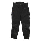 IXS Mens Black Synthetic Woven Regular Fit Straight Trousers W38 L31 Zip Closure