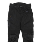 IXS Mens Black Synthetic Woven Regular Fit Straight Trousers W38 L31 Zip Closure