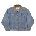 WOODLAKE Mens Blue Denim Button Cotton Classic Jacket L Casual Workwear