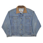 WOODLAKE Mens Blue Denim Button Cotton Classic Jacket L Casual Workwear