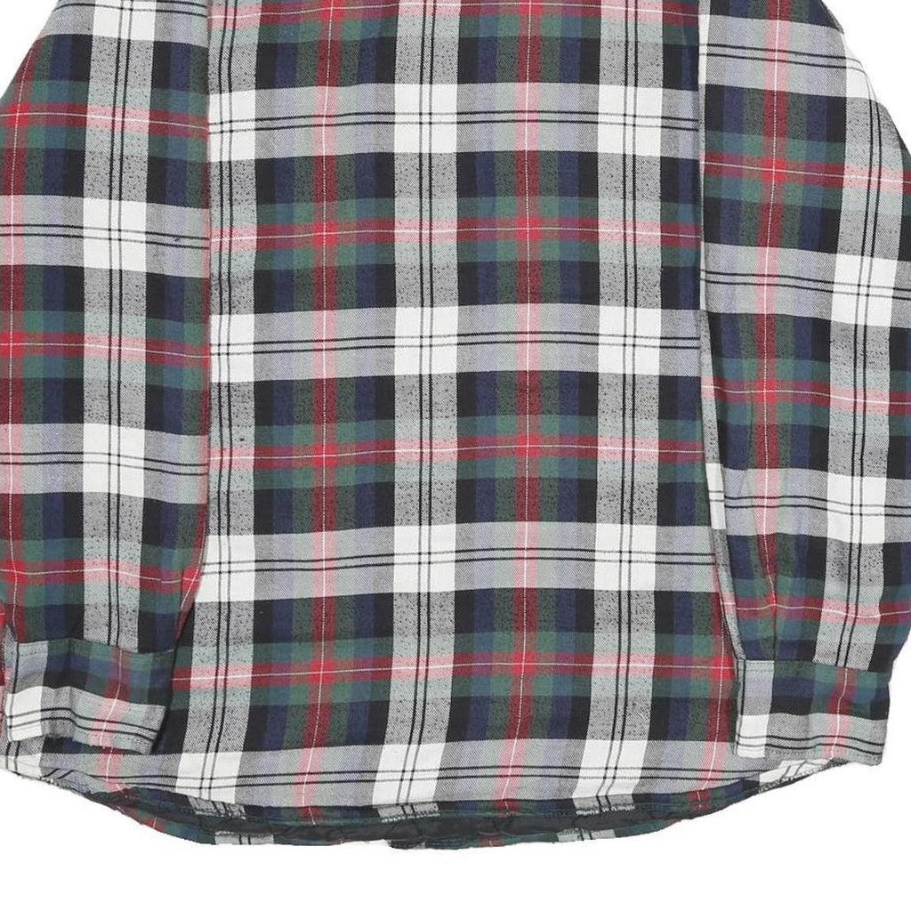 WRANGLER Mens Blue Green Red Check Button Jacket XL Cotton Blend Casual Wear
