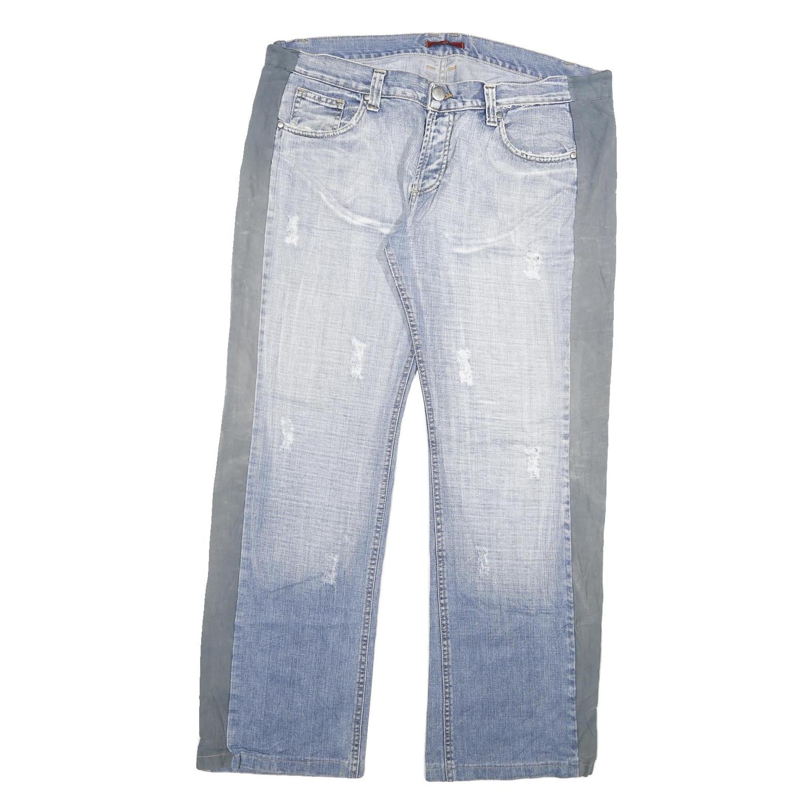 ANGEL DEVIL Womens Jeans Blue Grey Regular Straight Denim Light W42 L33 Angel