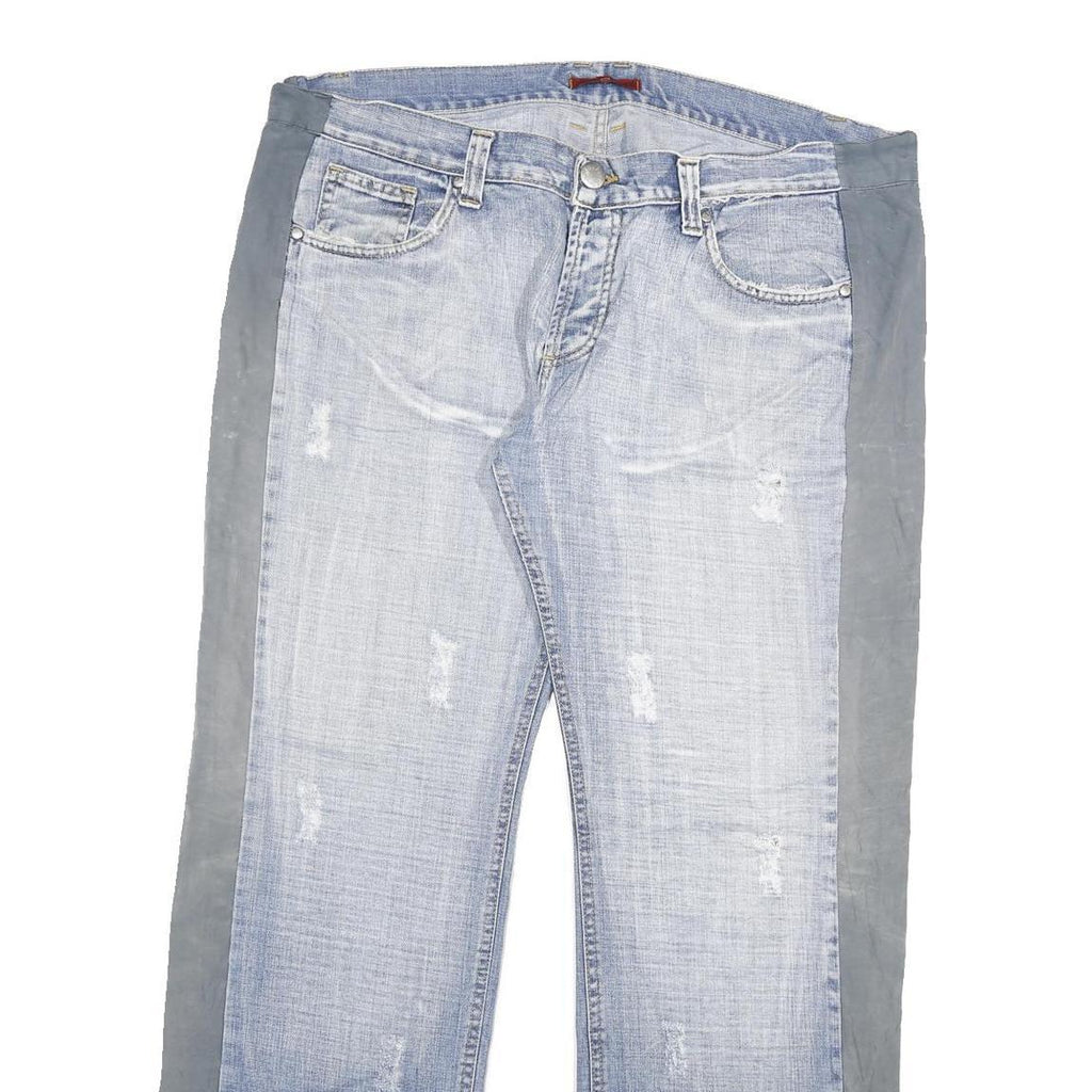 ANGEL DEVIL Womens Jeans Blue Grey Regular Straight Denim Light W42 L33 Angel