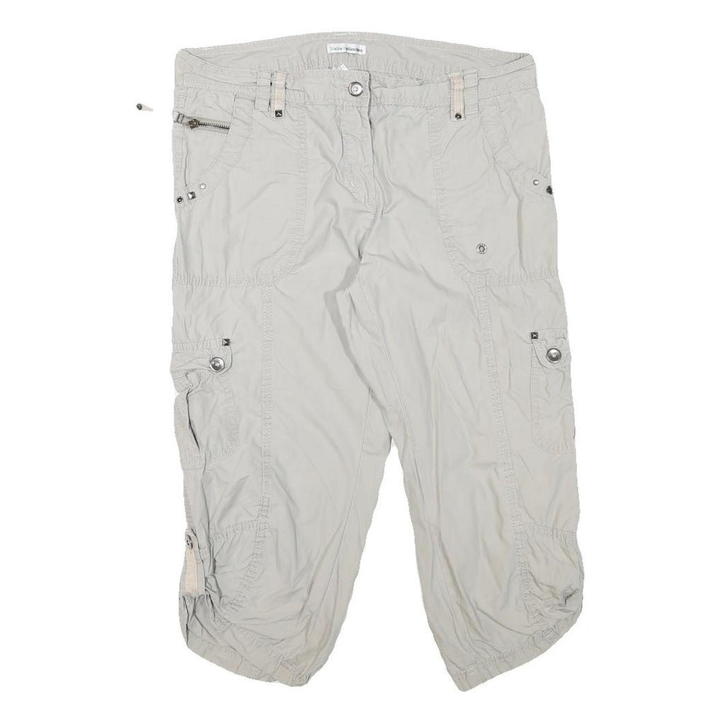 DALIA COLLECTION Womens Shorts Beige Casual Cargo M W30 Functional Pockets