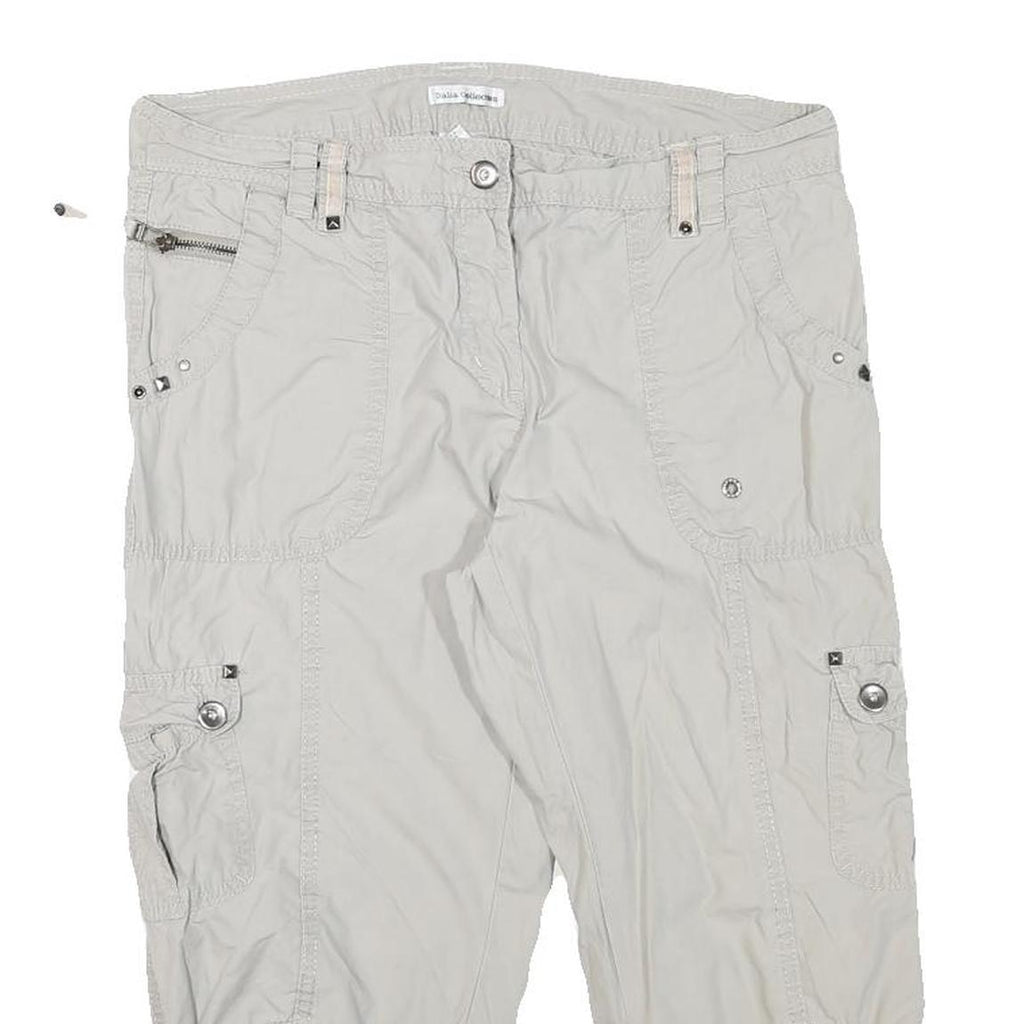 DALIA COLLECTION Womens Shorts Beige Casual Cargo M W30 Functional Pockets