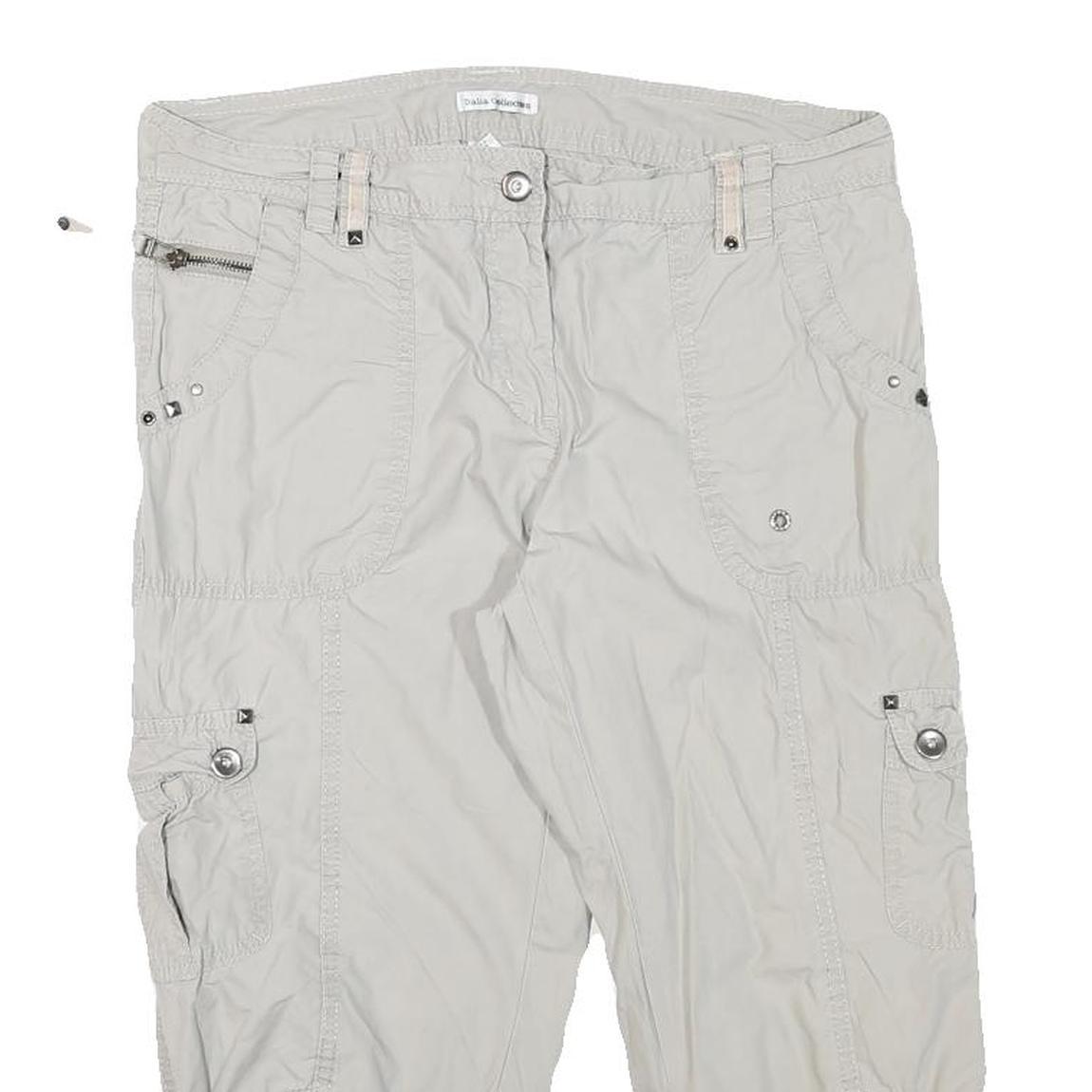 DALIA COLLECTION Womens Shorts Beige Casual Cargo M W30 Functional Pockets